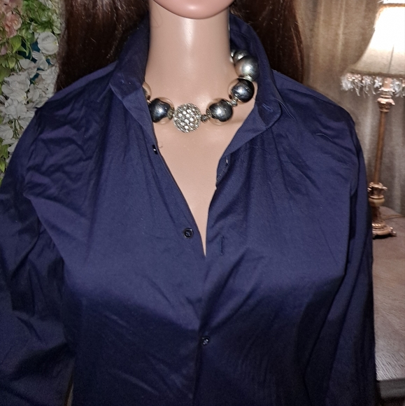 Zara button up top, size m , stretch, new with tags - Picture 3 of 10